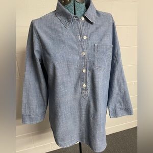 Women's Hester & Orchard Denim Button Front Pullover Size S
